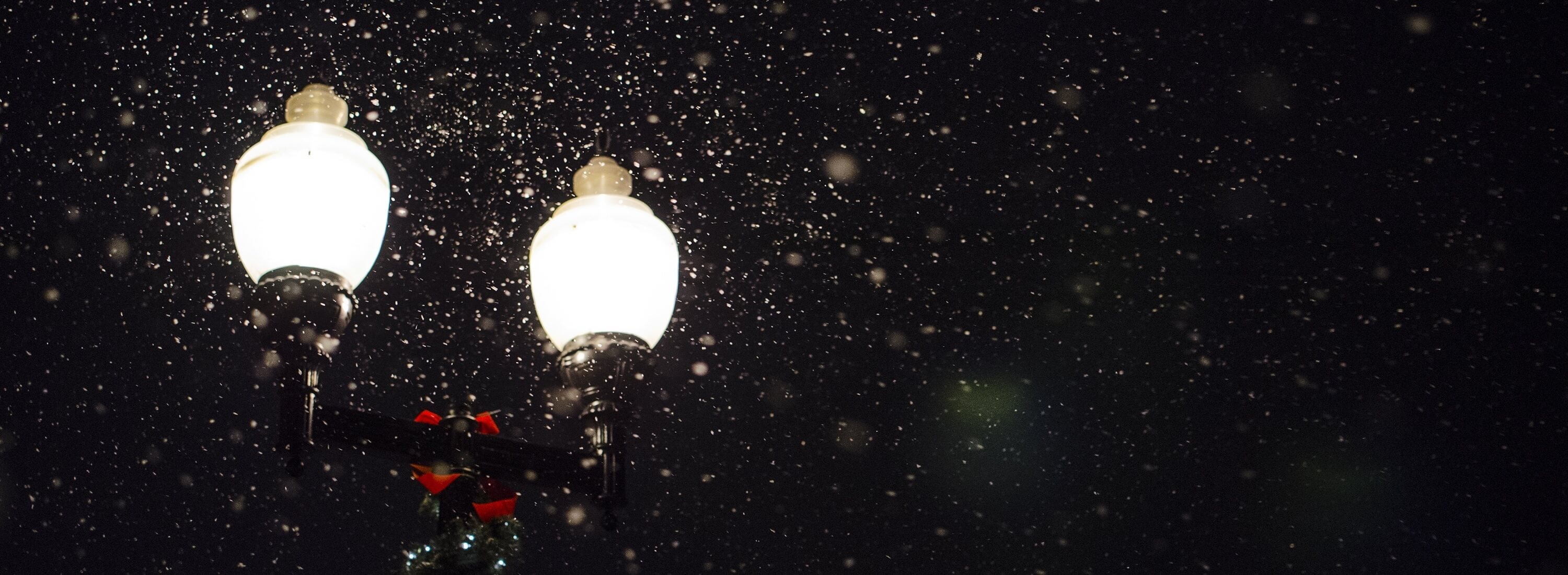 Snow lampost